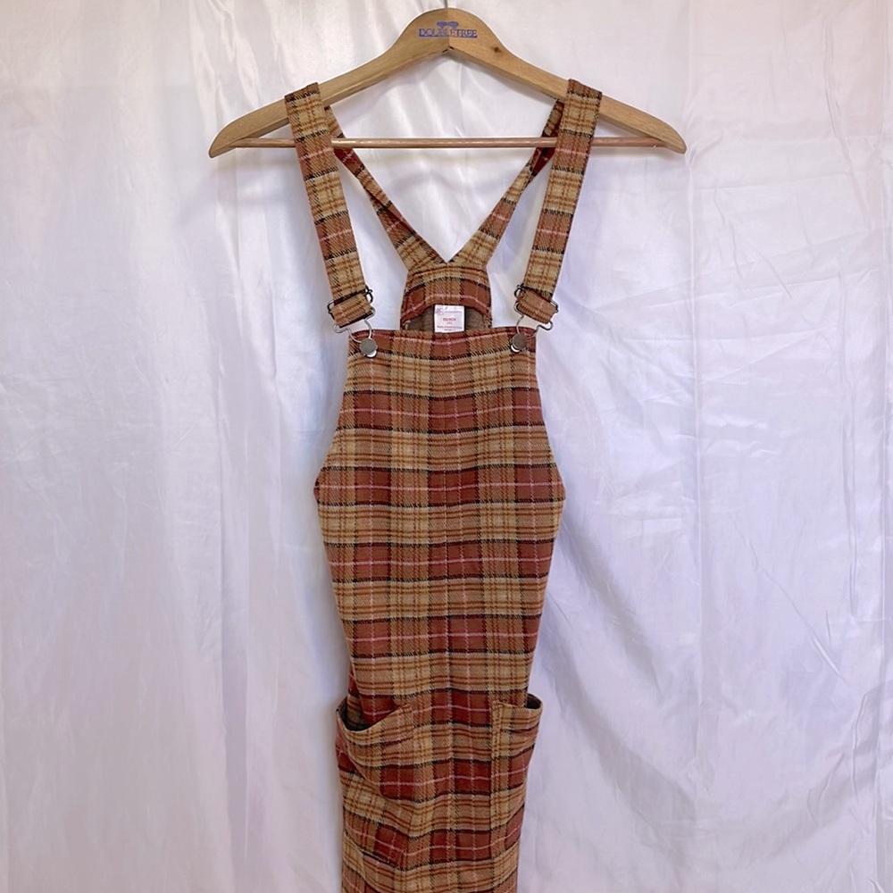 Orange Mini Overall Dress